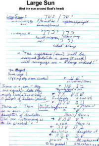 Large Sun aspect of Cherub/baal bible code.