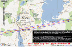 Another eclipse 3.5 years earlier. 