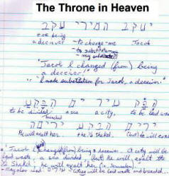 Throne in Heaven aspect of Cherub bible code.