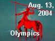 At the Olympic opening ceremony, the gods of Babylon were honored. Here we see the Centaur throwing his spear---but God declares that He missed! Yes, Bel missed the mark! Centaurus loses! 