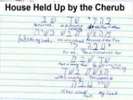 House held up by the Cherub aspect of  bible code.
