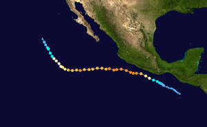 Stages of hurricane Hilary.